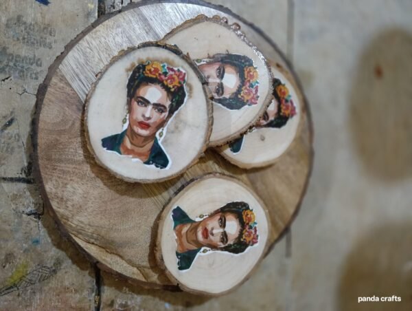 Frida Kahlo Minimal Coasters