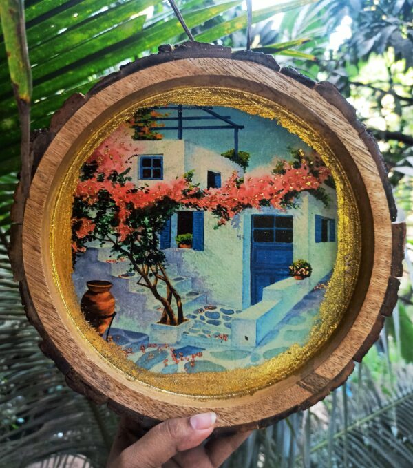 Mediterranean Bliss - Handmade Organic Wooden Tray & Wall Art