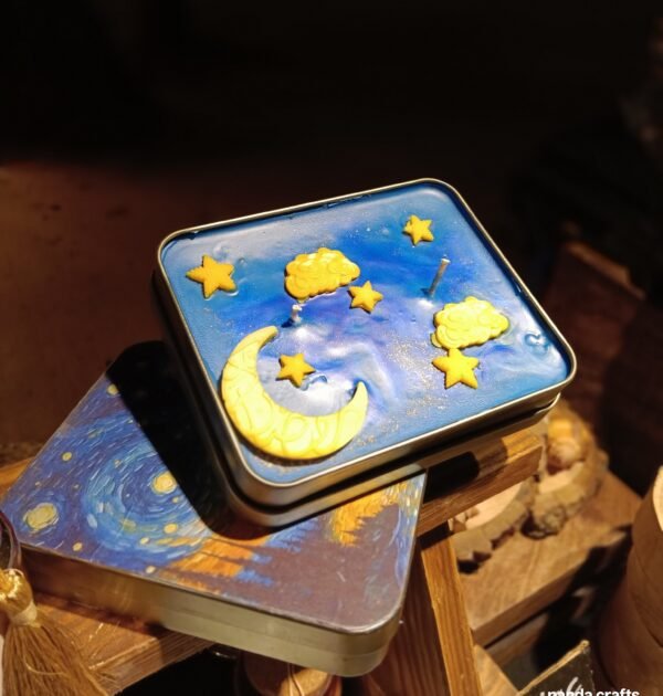 Starry Night Dreams – Artisanal Candle Tin - Image 2