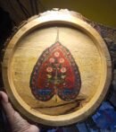 Sacred Bodhi Bloom Handcrafted Wooden Art Tray and Wall Art