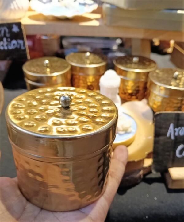 Hammered Gold Jar Candle - Mini - Image 5