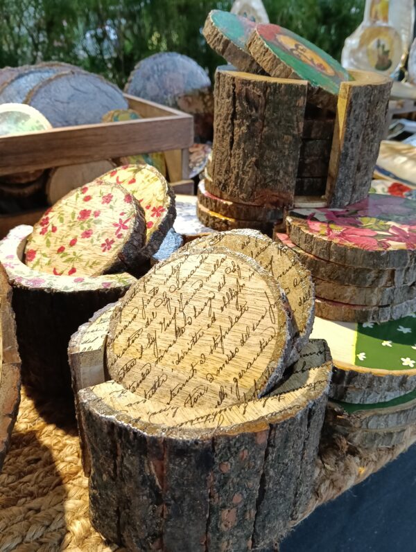 Whispers of Wood Script Luxe Coasters - Image 2