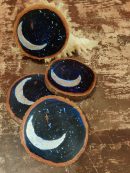 Lunar Lullaby Handpainted Coasters - Set of 4