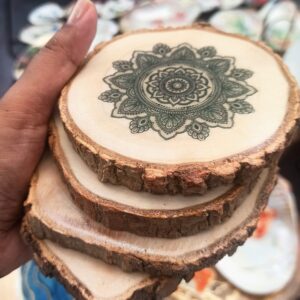 POPLAR WOOD Set of 4