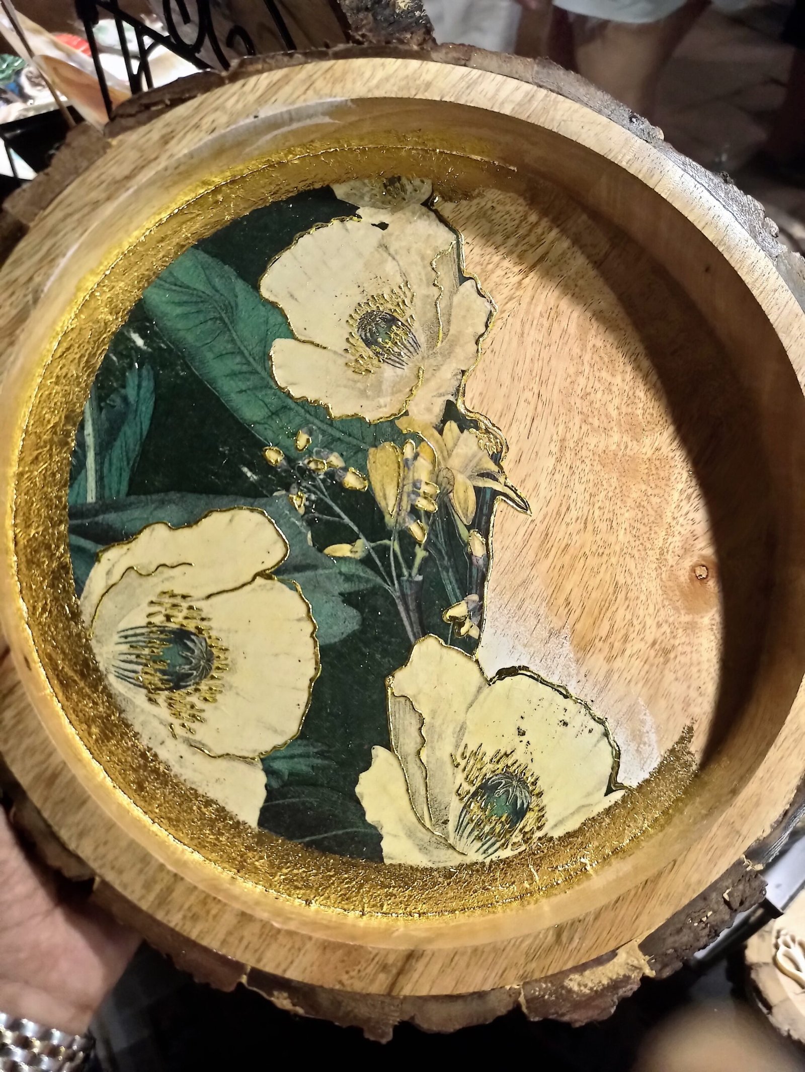 Midnight Peony Elegance Tray