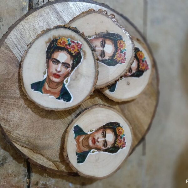 Frida Kahlo Minimal Coasters