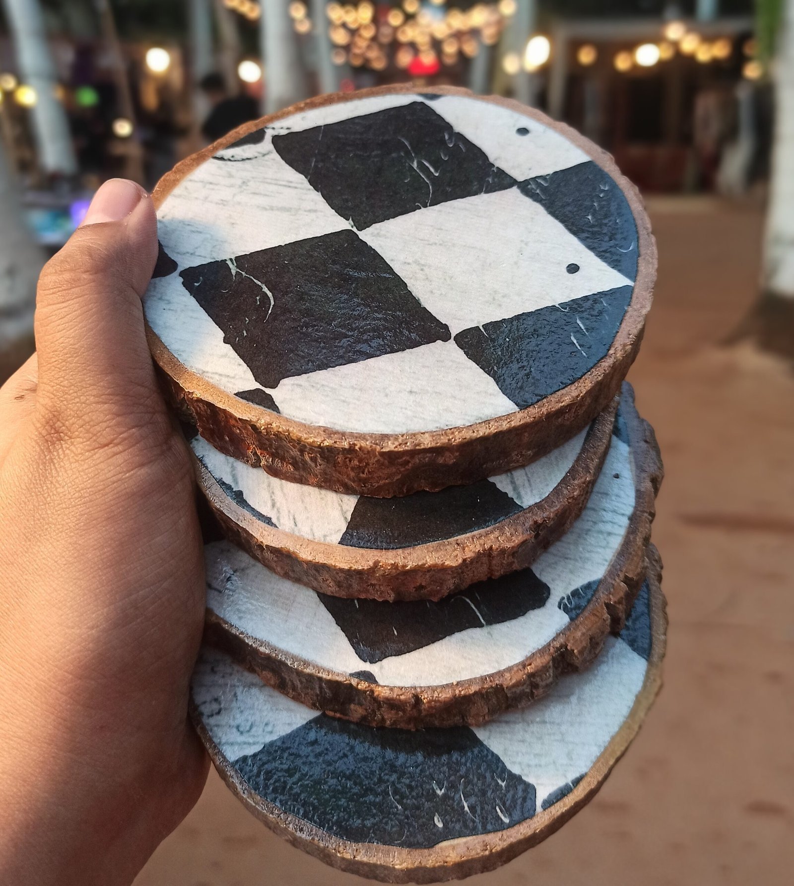 Royal Checkered Coasters