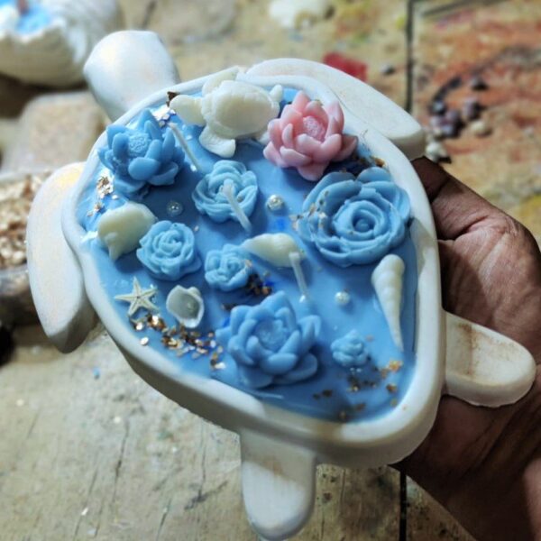 Sea Whisper Turtle Candle