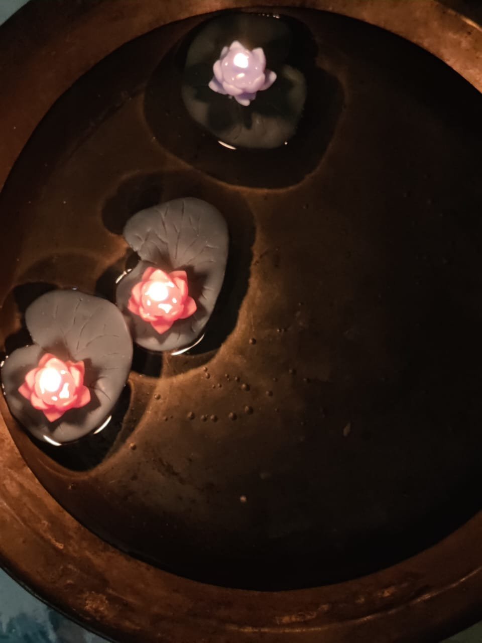 Divine Glow of Lotus – Exclusive Floating T-Light Set of 5 - Image 6