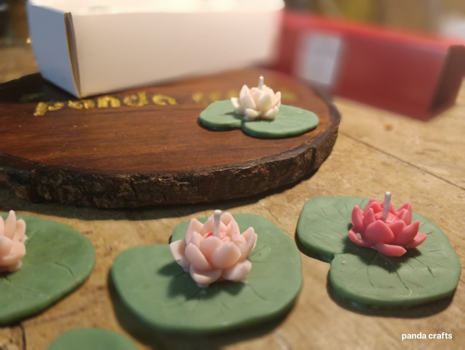 Divine Glow of Lotus – Exclusive Floating T-Light Set of 5 - Image 10