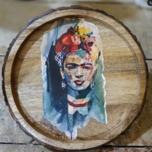 Frida Soul – Handcrafted Wooden Art Tray by Panda Crafts